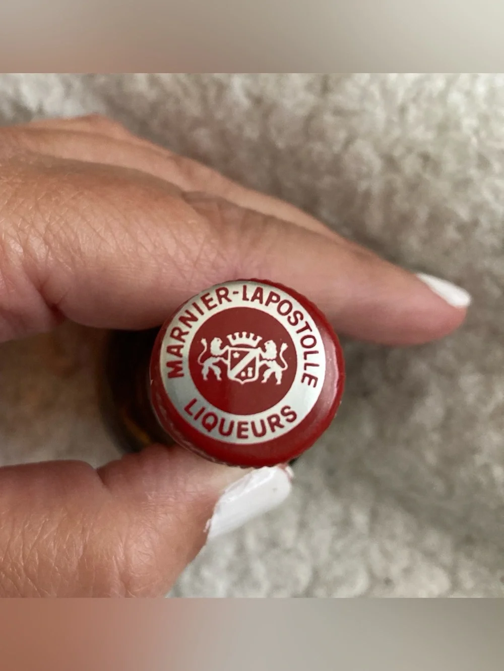 Grand Marnier Miniature Bottle - Amber with Red Ribbon
